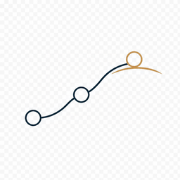 Icon: Upward growth trendline representing tracking author marketing data and sales