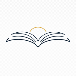Icon: Open book with rising sun representing building your complete author platform foundation